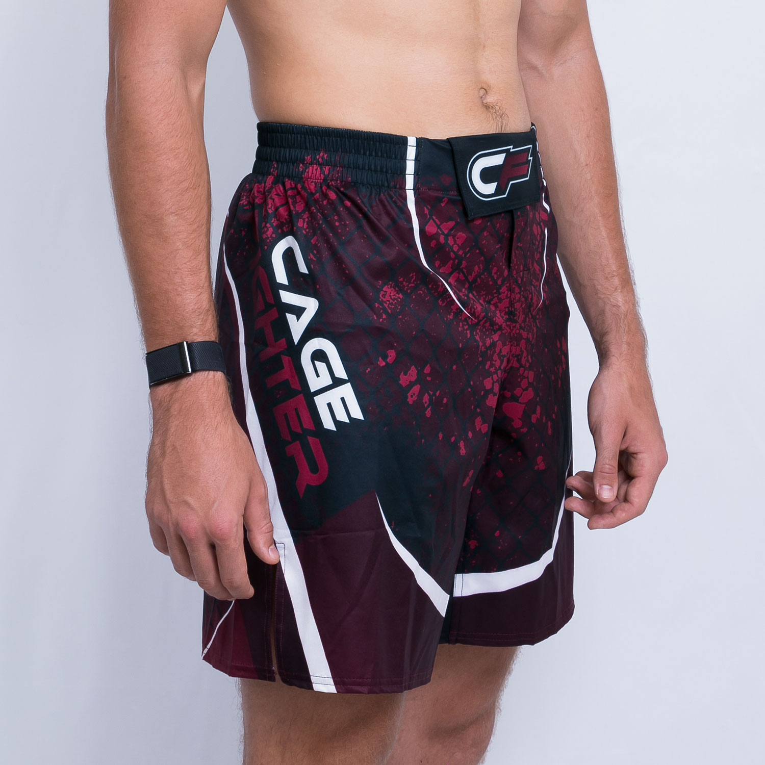 Blood & Tears | Cage Fighter - MMA Shorts (Long Cut) Black - Image 3