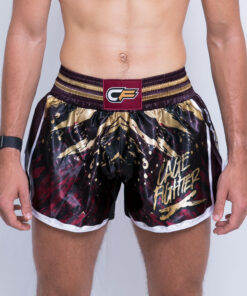 Alternative view of Anger Management | Cage Fighter - Muay Thai Shorts Burgundy