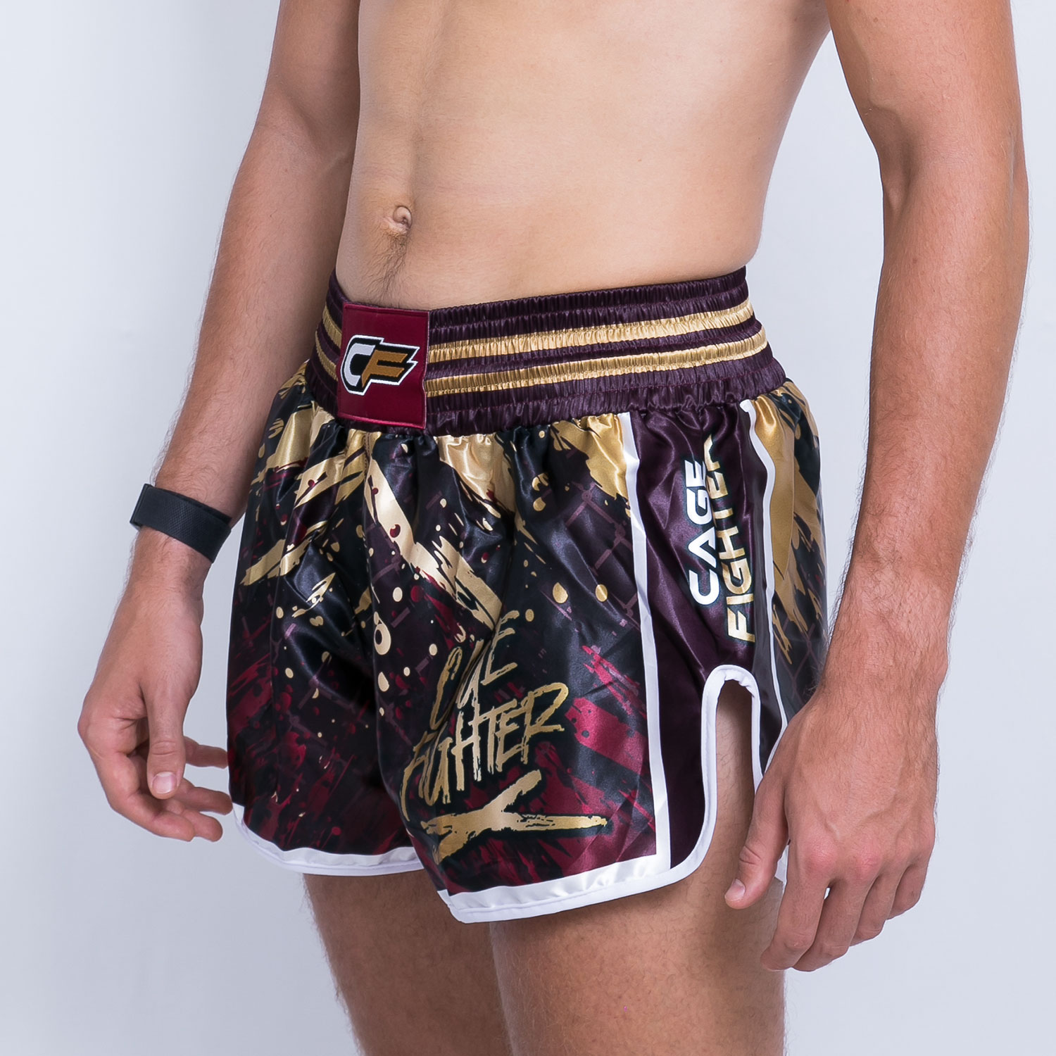 Anger Management | Cage Fighter - Muay Thai Shorts Burgundy