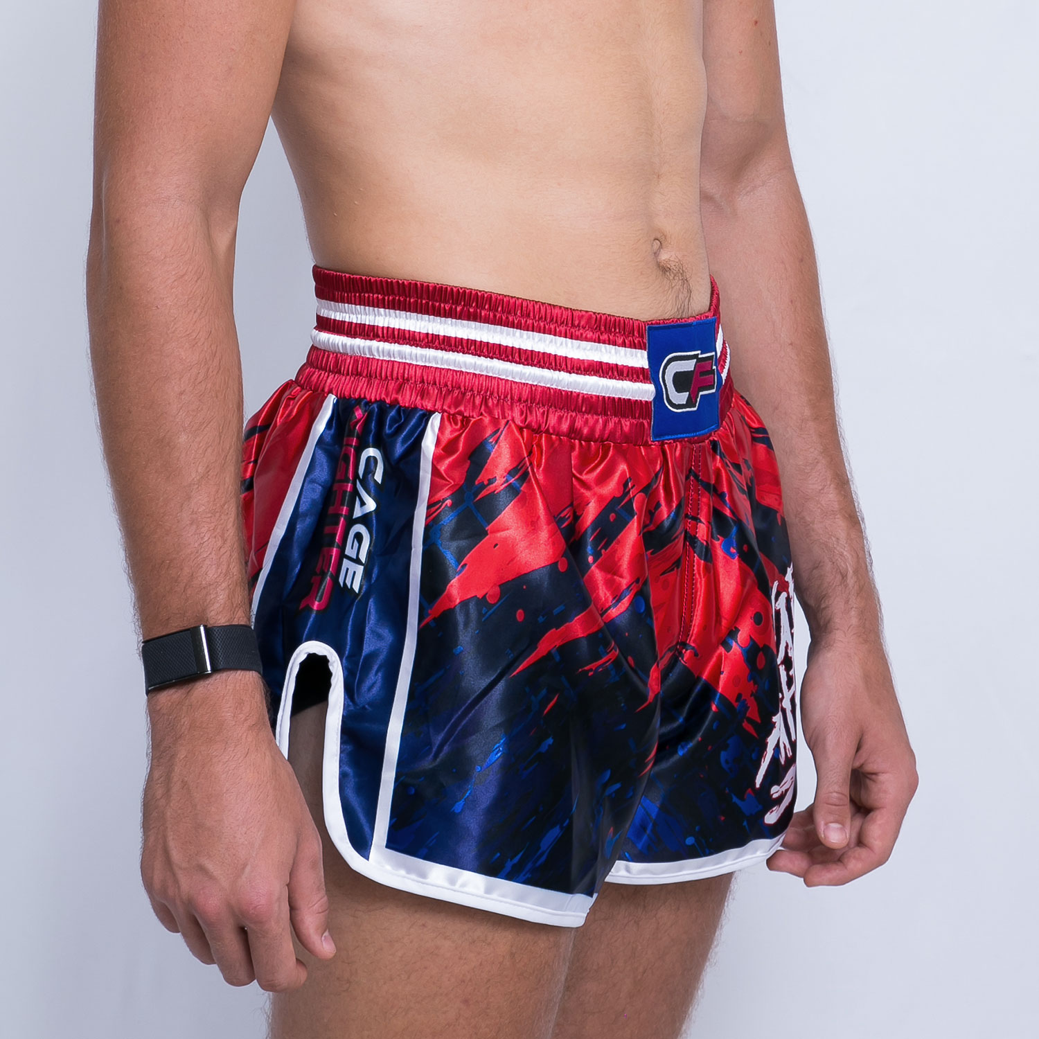 Anger Management | Cage Fighter - Muay Thai Shorts Navy - Image 3