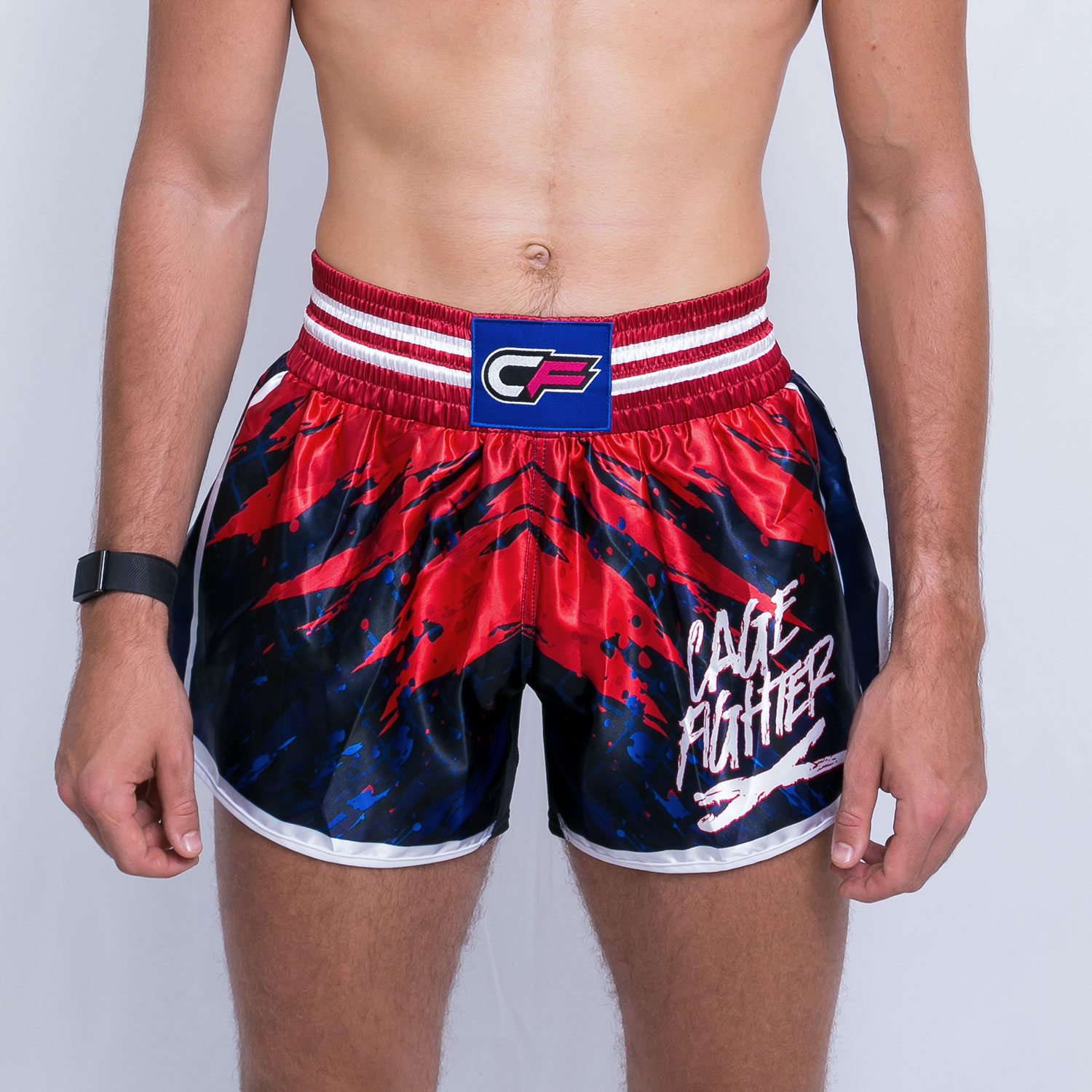 Anger Management | Cage Fighter - Muay Thai Shorts Navy - Image 2
