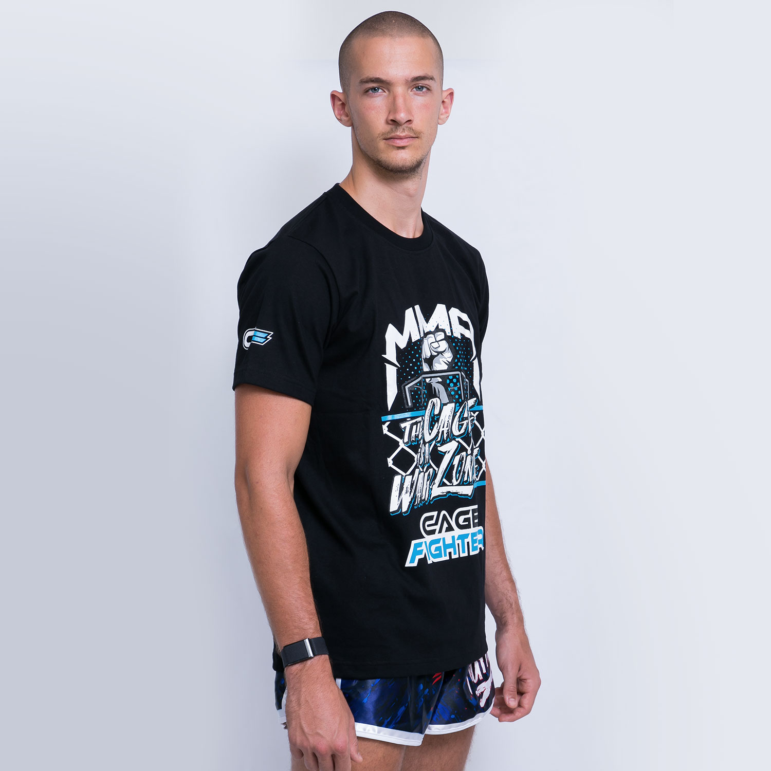 War Zone | Cage Fighter - T-Shirts Black - Image 3